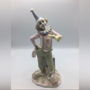 Vintage Clown Figurine – Pastel Nursery Decor – 12” Tall